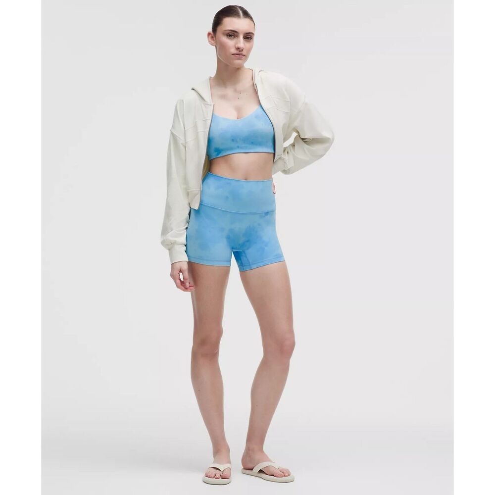 Lululemon Align NoLine Short 4" Smoothie Wash Blueberry Multi size 4 NWT